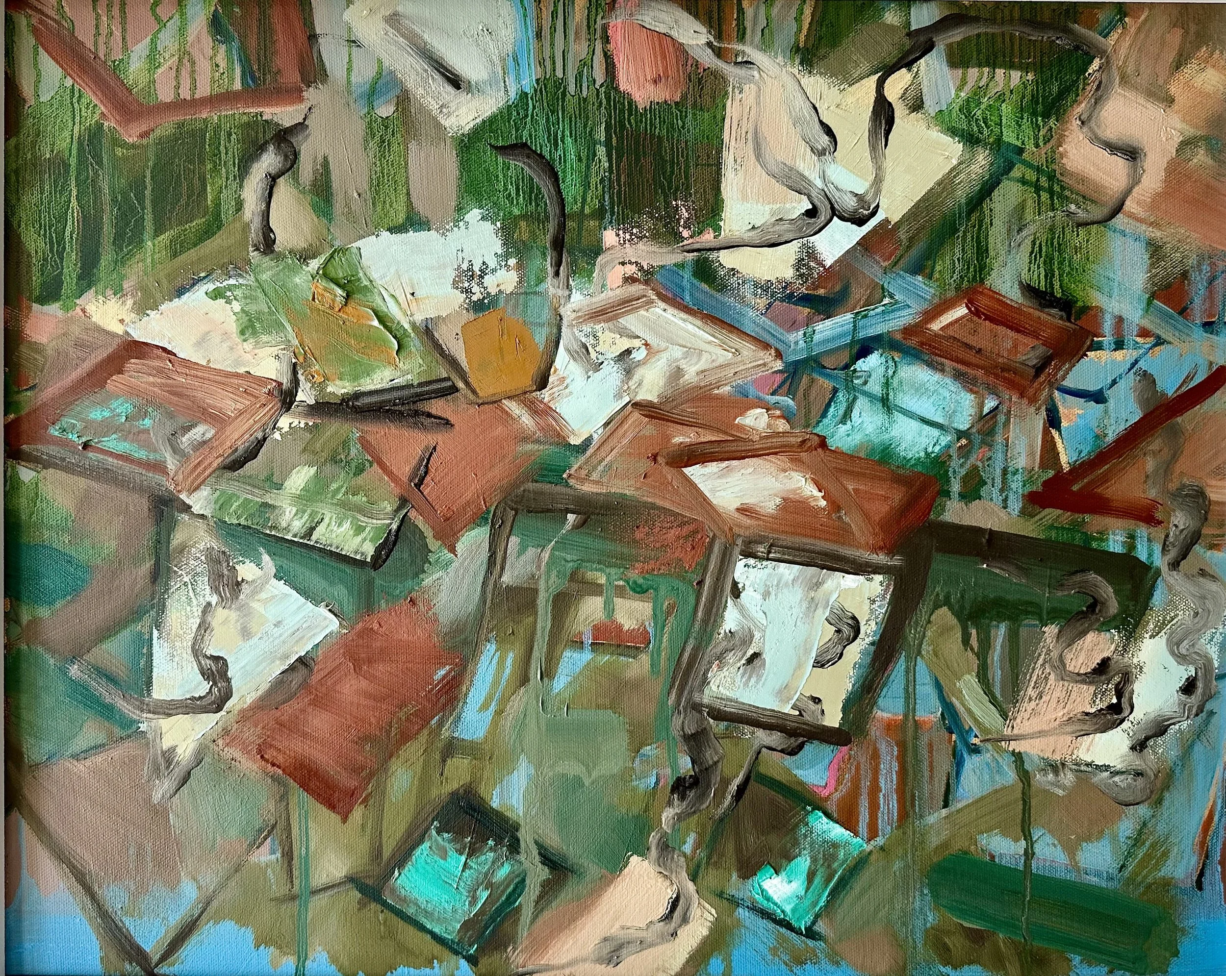 “But Nothing, We Like To Think, Is Wasted”, 16" x 20”, oil on canvas, 2024