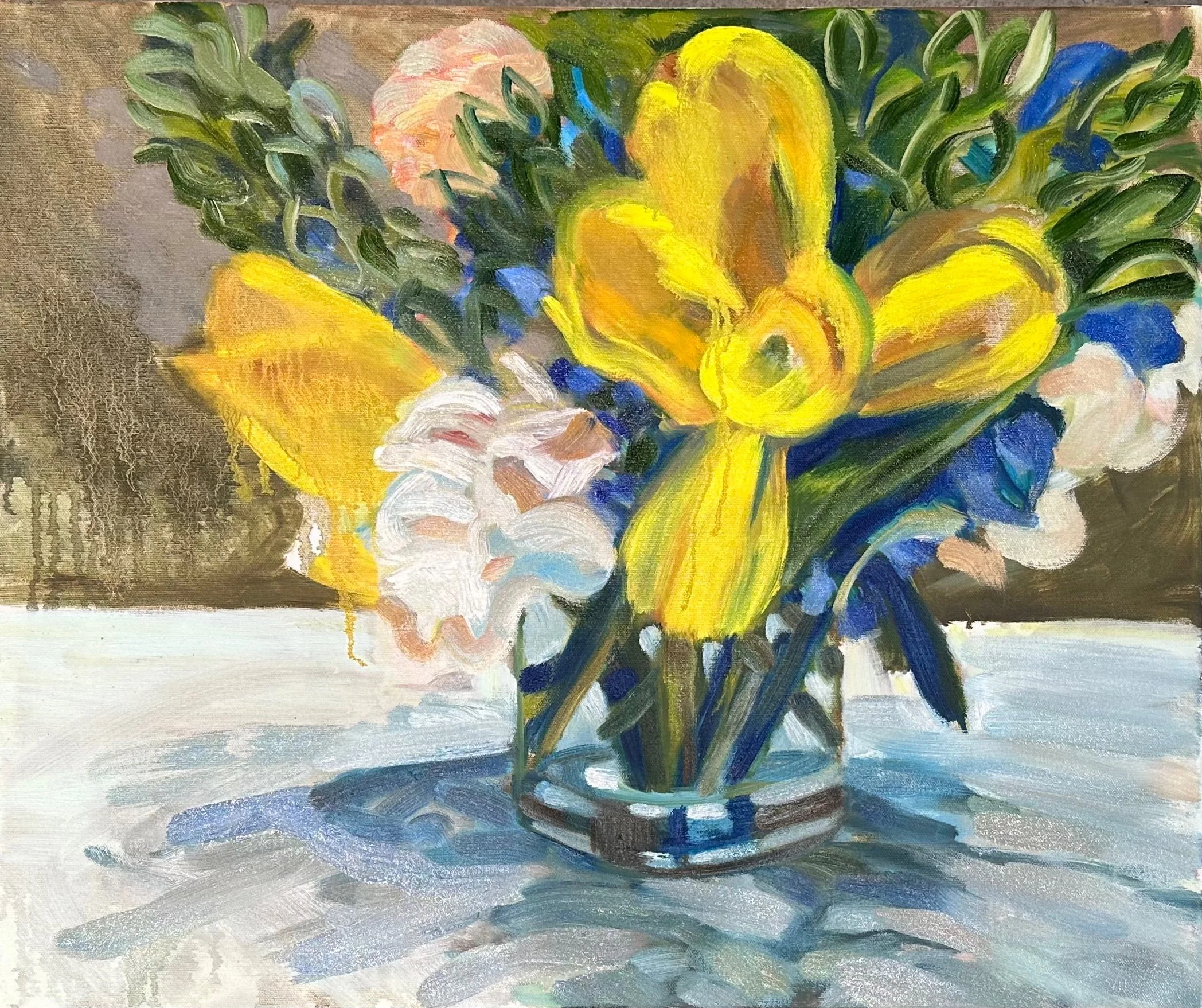 “Is This A Hopeful Sign”, 24” x 20”, oil on canvas, 2024