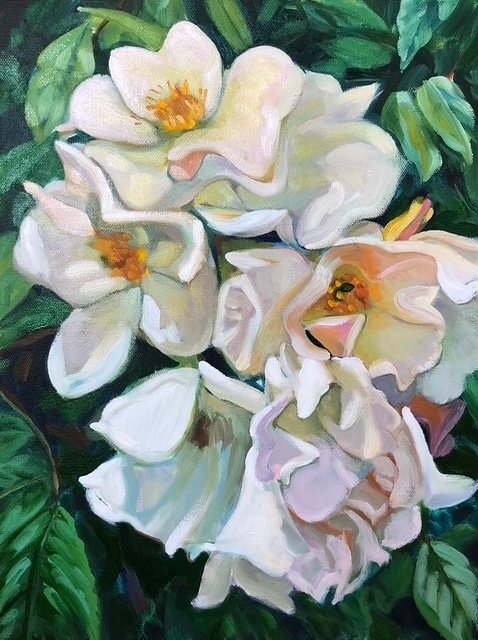 "Wild Roses", 16" x 12", oil on canvas, 2021 [Private Collection]