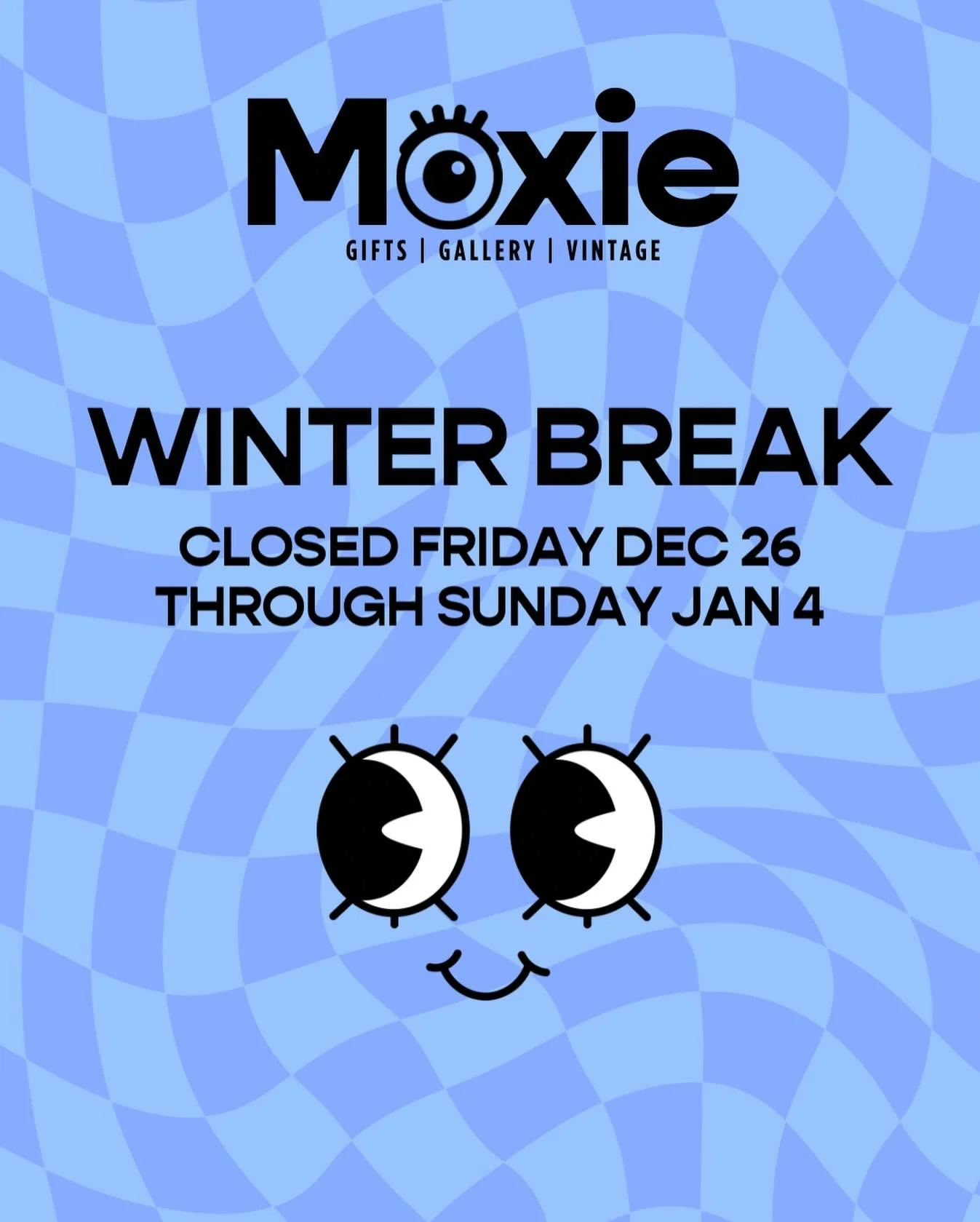 Hey friends! ✨ Moxie will be tentatively closed tomorrow through Sunday, January 4th to restock some goods, refresh the shop, and take a holiday breather. 

That said, we may pop in the shop here and there during the break so keep an eye on our socia