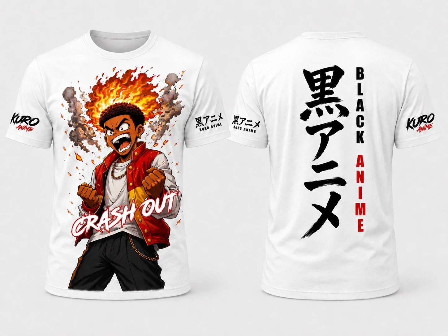 Kuro Anime Crash Out Tee
