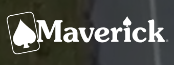 Maverick logo with a spade symbol