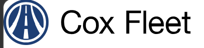 Cox Fleet logo with a stylized 'A' inside a circle