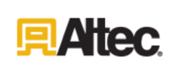 Altec logo featuring a yellow geometric icon and black text