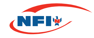 NFL logo with red and blue design elements.
