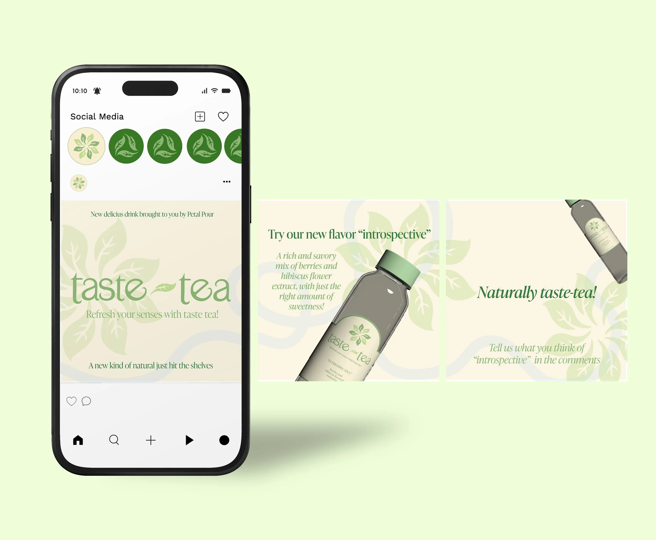 Taste-tea social media graphics