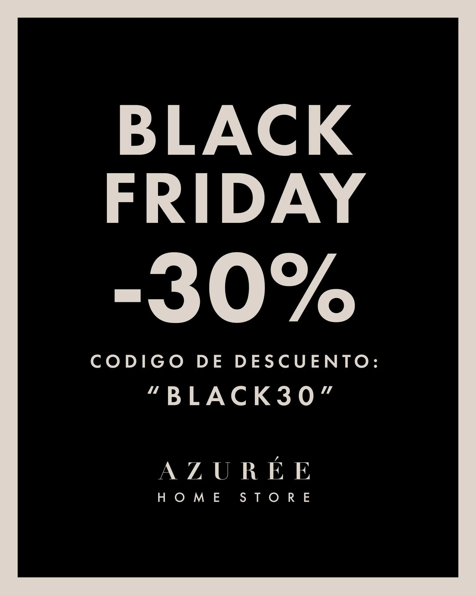 Las mayores REBAJAS DEL A&Ntilde;O ya est&aacute;n aqu&iacute;! El Black Friday empieza hoy!
-30% en TODOS los productos con el c&oacute;digo BLACK30 durante esta semana. 
Compra ahora &mdash; link en bio.
-
The biggest SALE OF THE YEAR is here! Blac