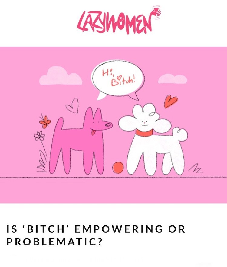 A piece of mine is on @thelazywomen go check it out ⚡️ it&rsquo;s all about being a bitch and finding your voice 🐩🤷&zwj;♀️

Thanks @kalandorka_studio for the cutest illustration too 💕
