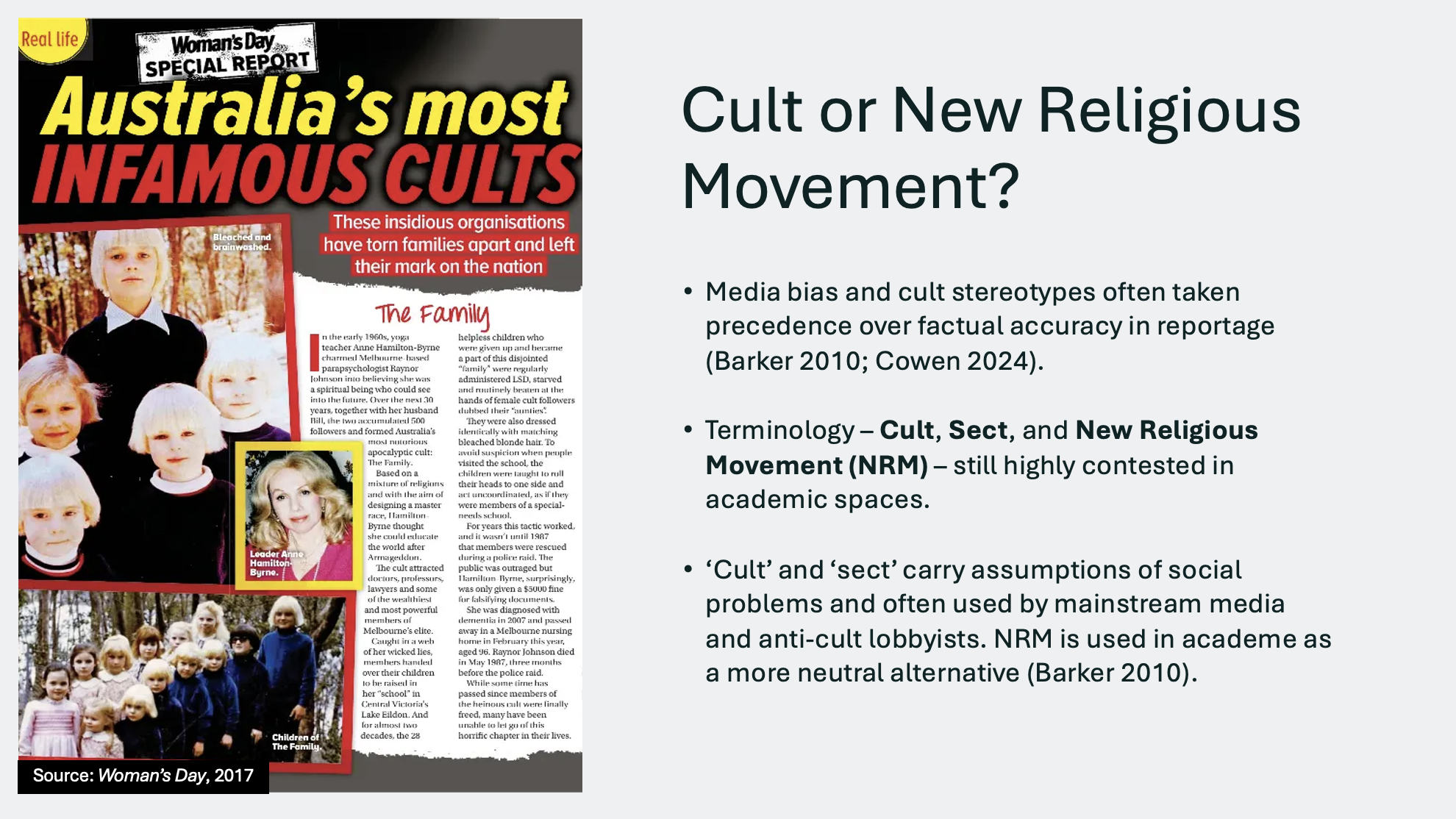 Academic presentation slide by Caitlin Burns