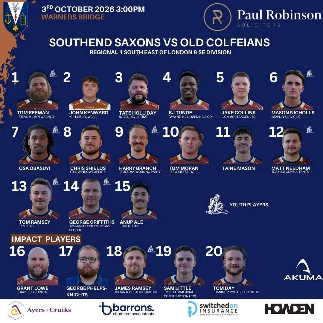 Saxons team v O Cofeians.jpg
