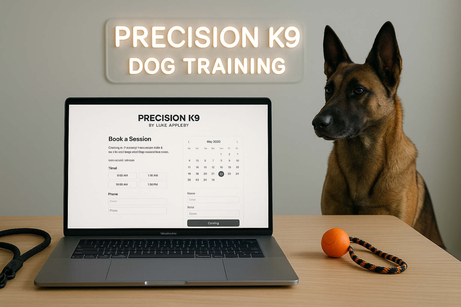 Precision K9 online dog training booking