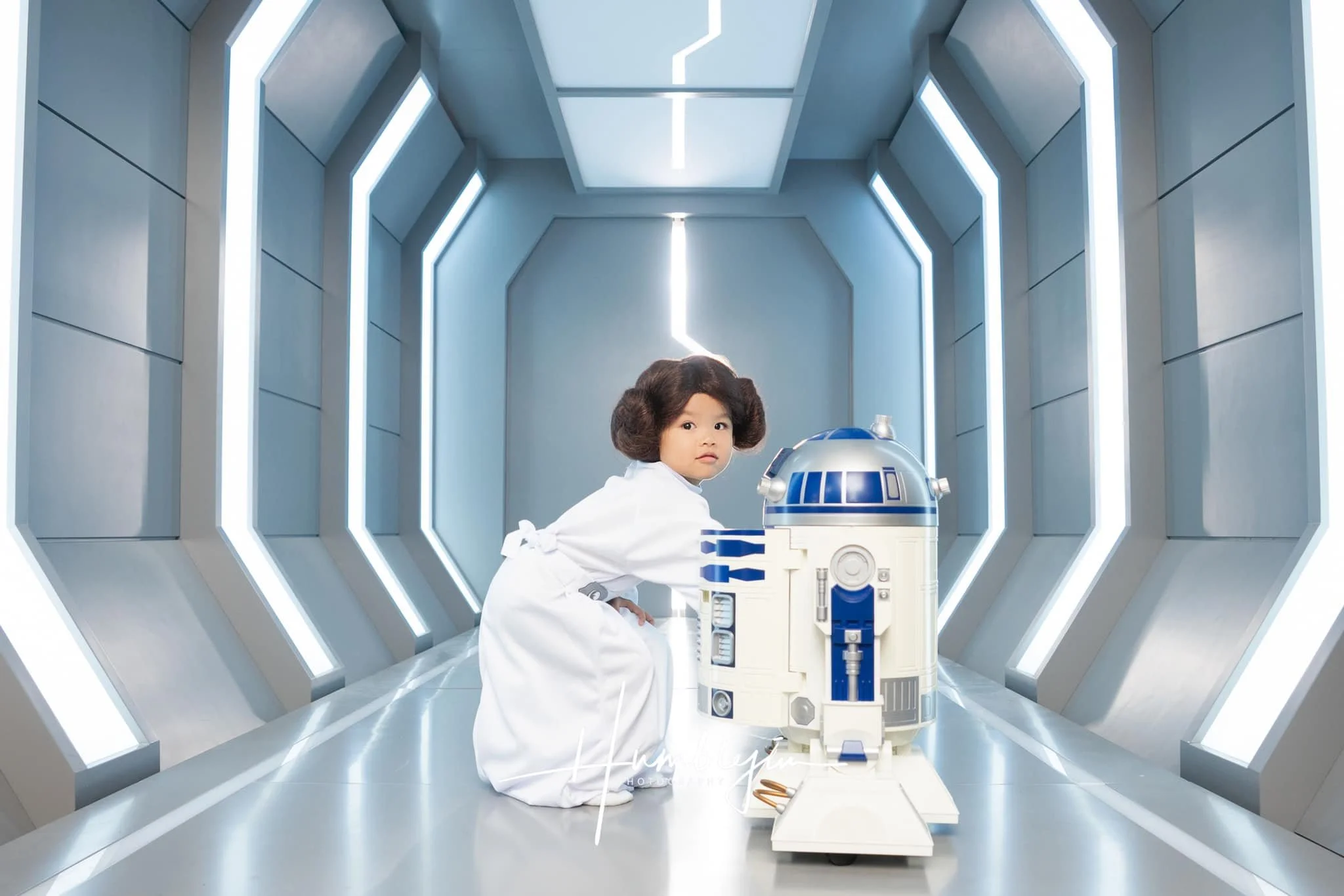 星戰隧道兒童攝影 - 細路扮絕地武士, Star Wars tunnel adventure - Kids cosplay as Princess Lia