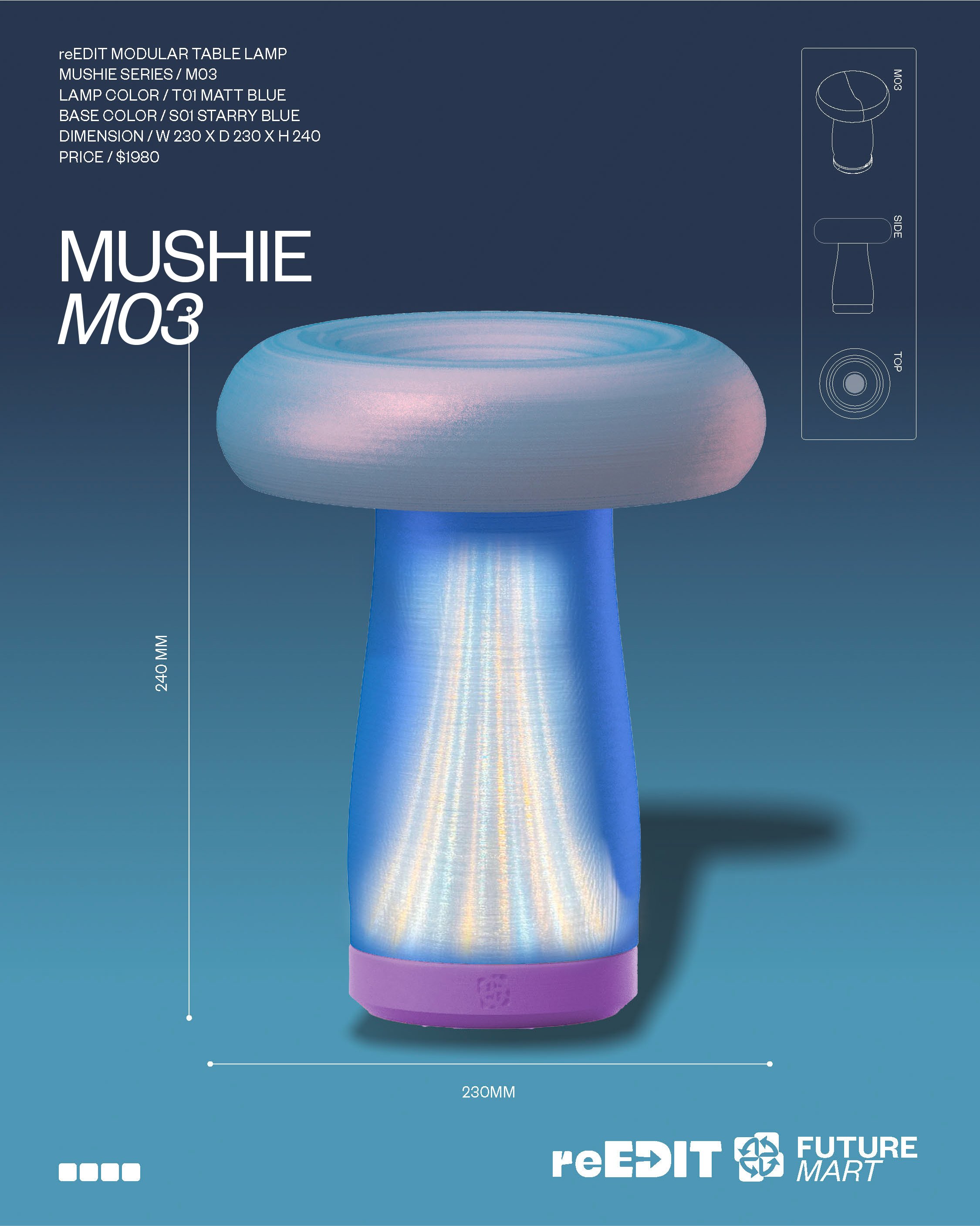 reEDIT MODULAR LAMP: MUSHIE SERIES
