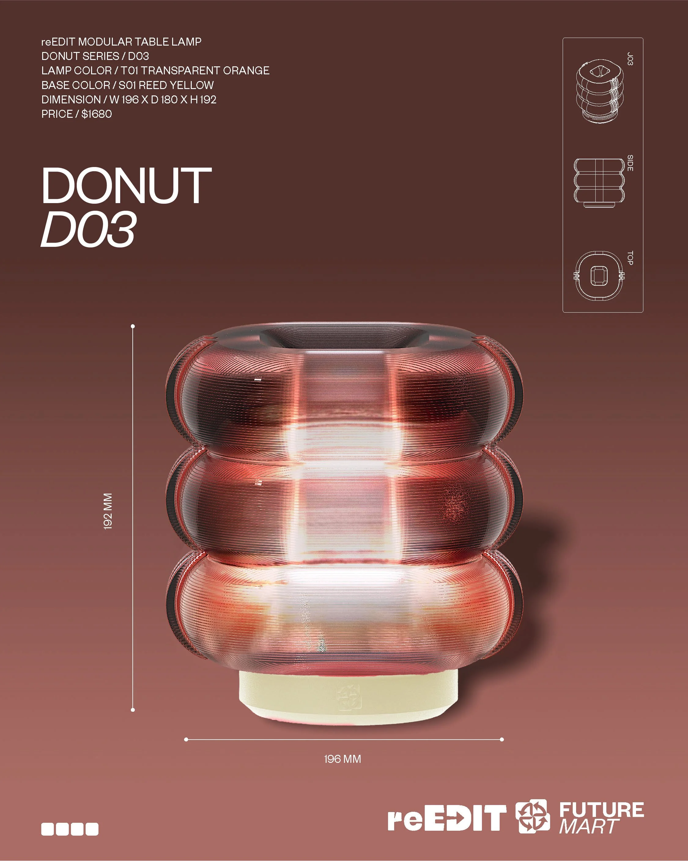 reEDIT MODULAR LAMP: DONUT SERIES