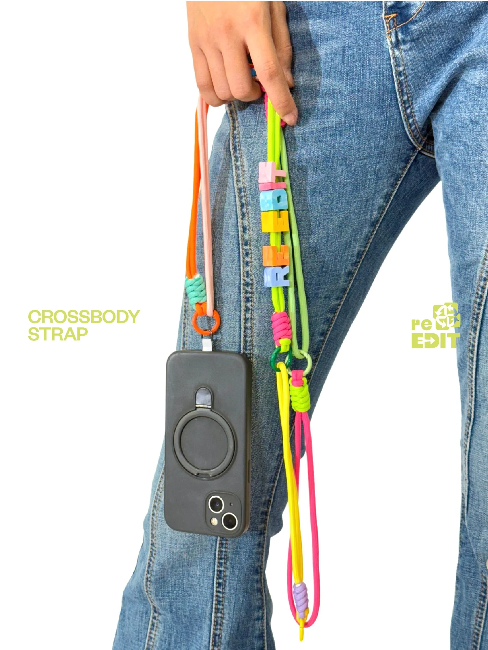 UPCYCLED ALPHABET STRAP (CROSSBODY)