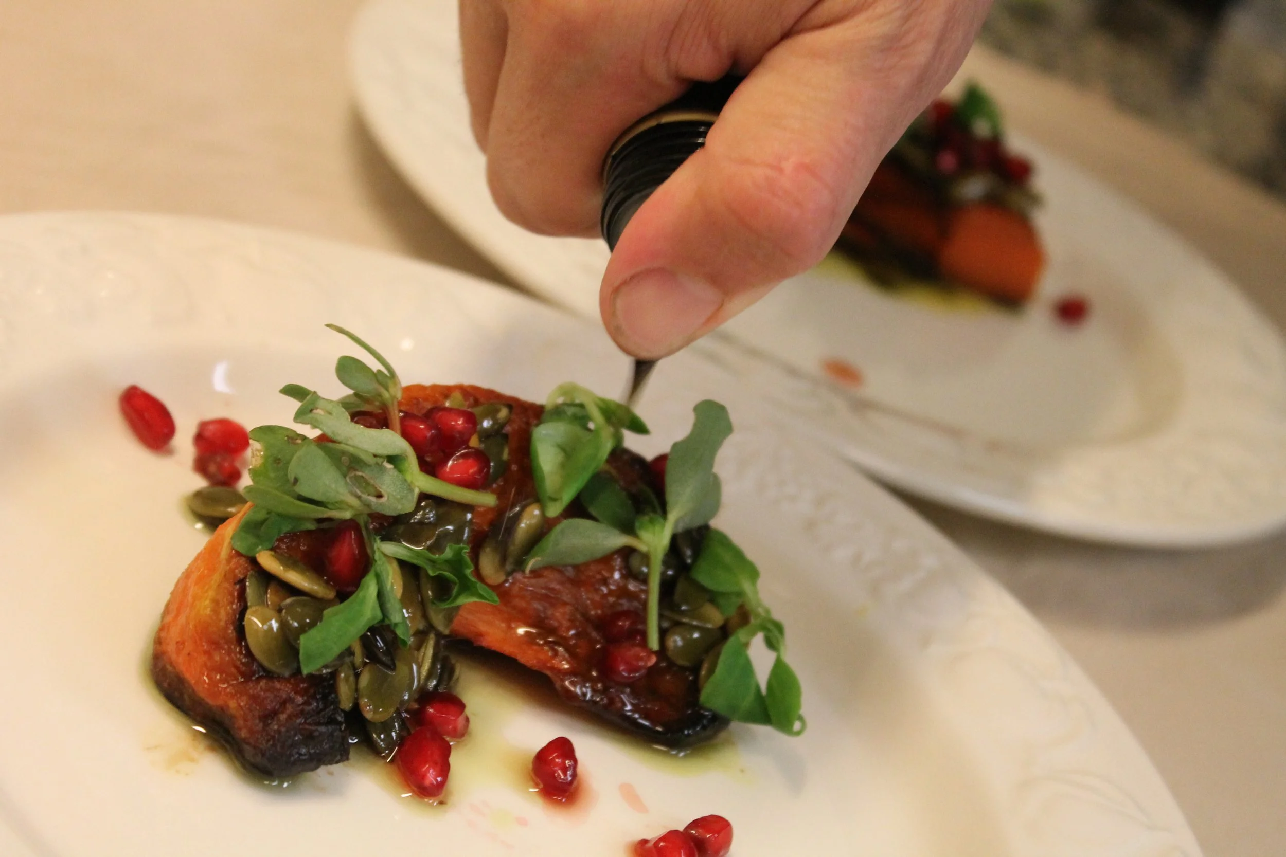 Roasted pumpkin, pomegranate.JPG