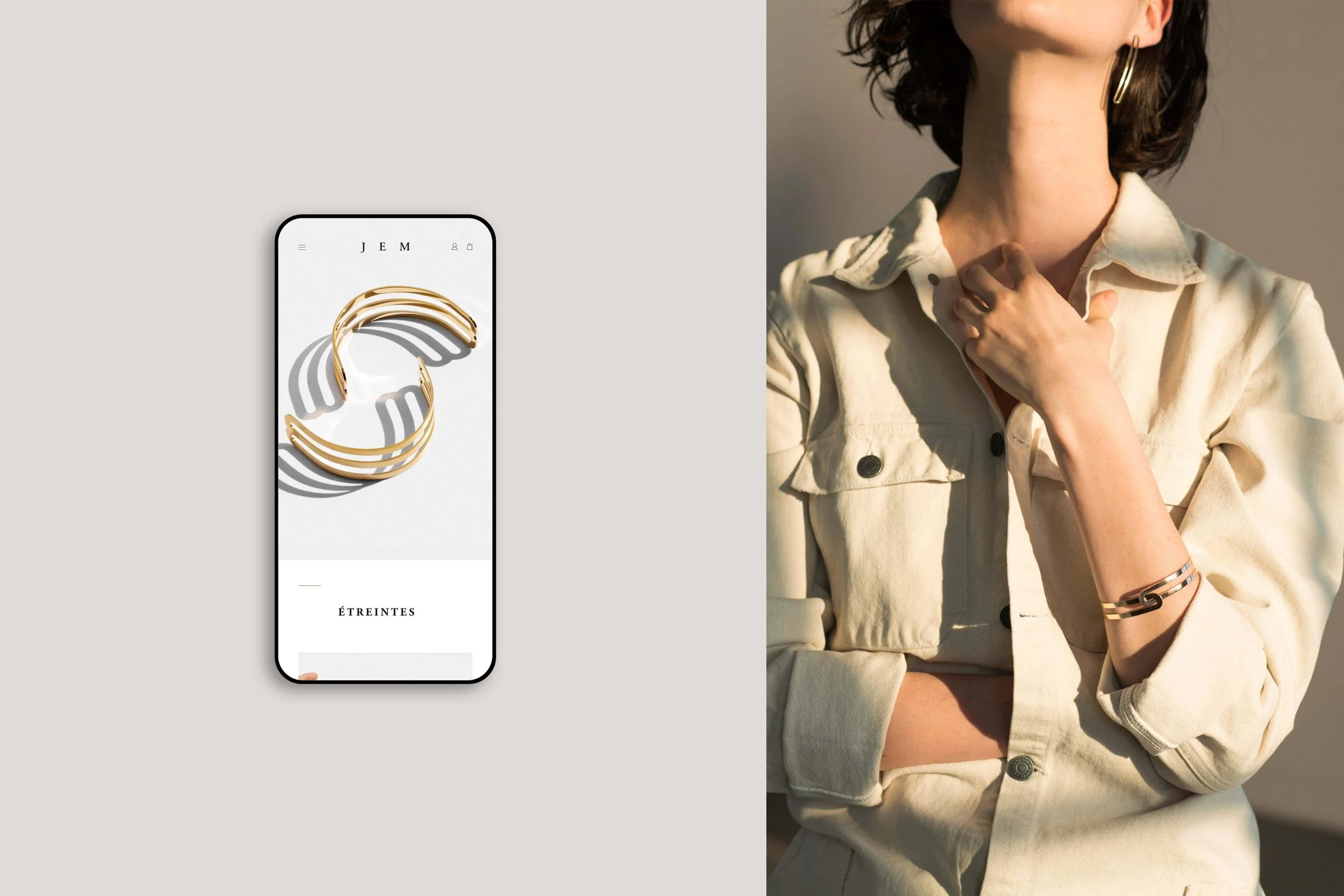 JEM Jewellery - Elegant, sustainable e-commerce redesign that highlights craftsmanship and drives sales.