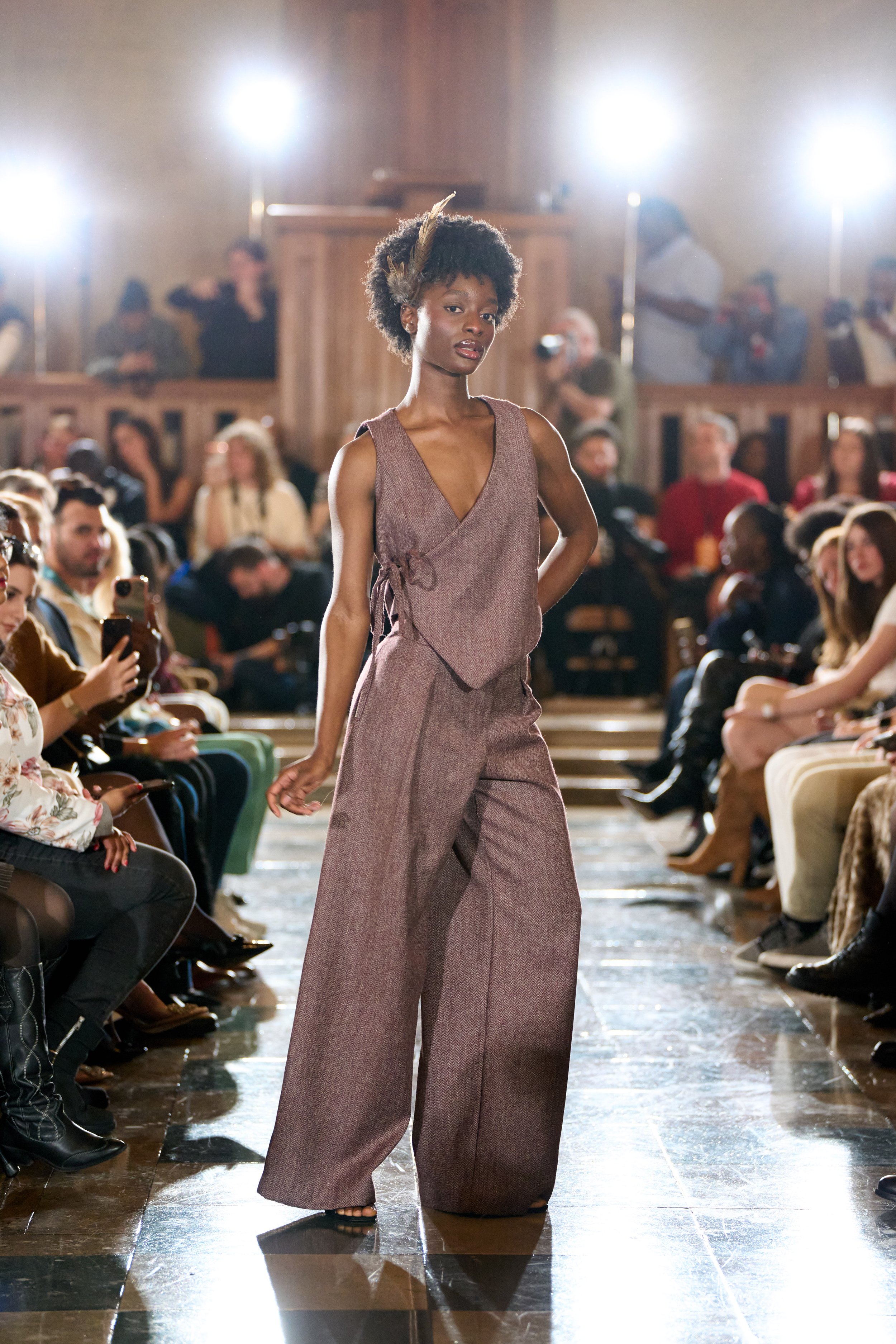 Look 7 ~ Assymetric Herringbone Waistcoat & Matchback Wide Leg Trouser
Photographer ~ @speckoflife