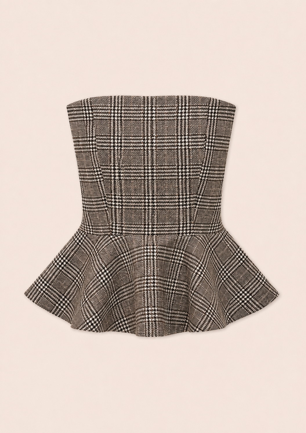 Tweed Peplum Top