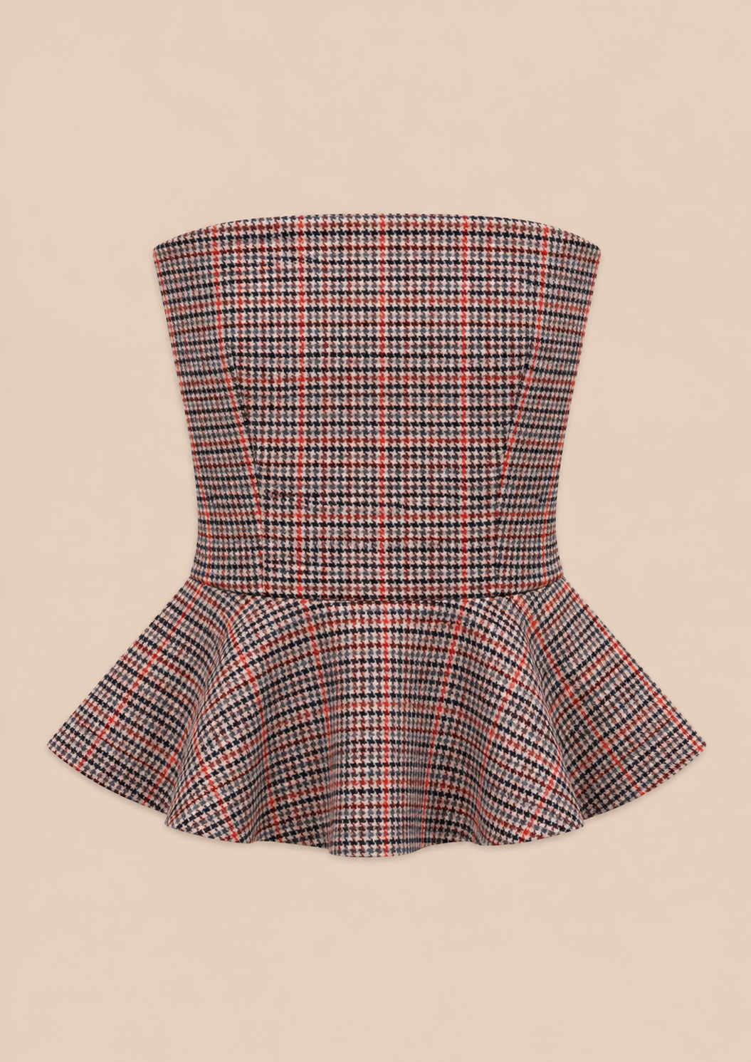 Tweed Peplum Top