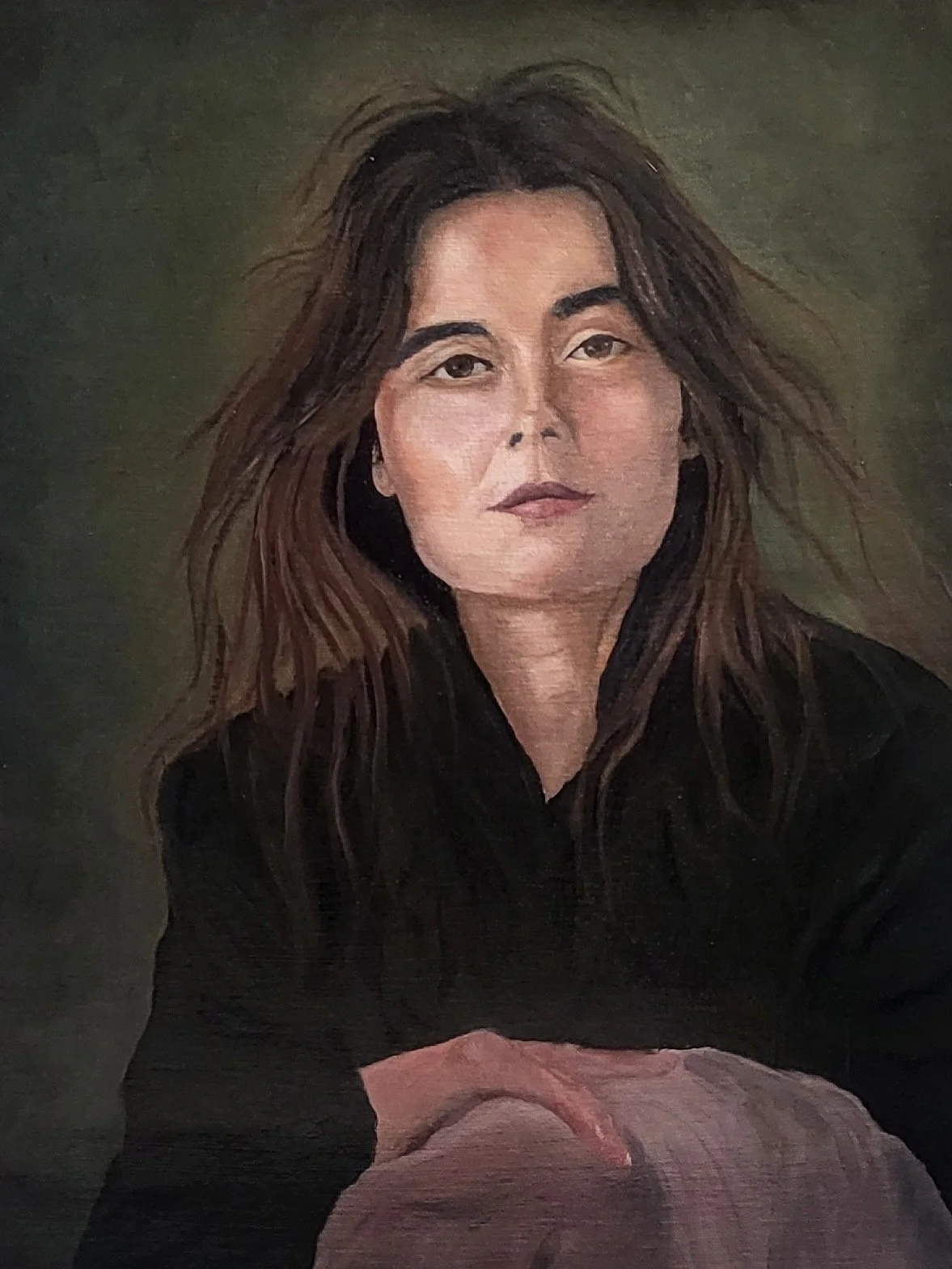 Rachele 2025. Oil on linen mounted on board. 40cm x 60cm