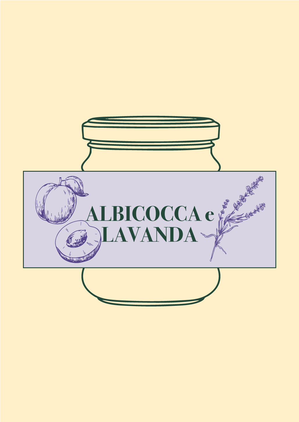 Confettura naturale di albicocca e lavanda da frutta coltivata in Italia con metodo naturale, Libra Vitae.