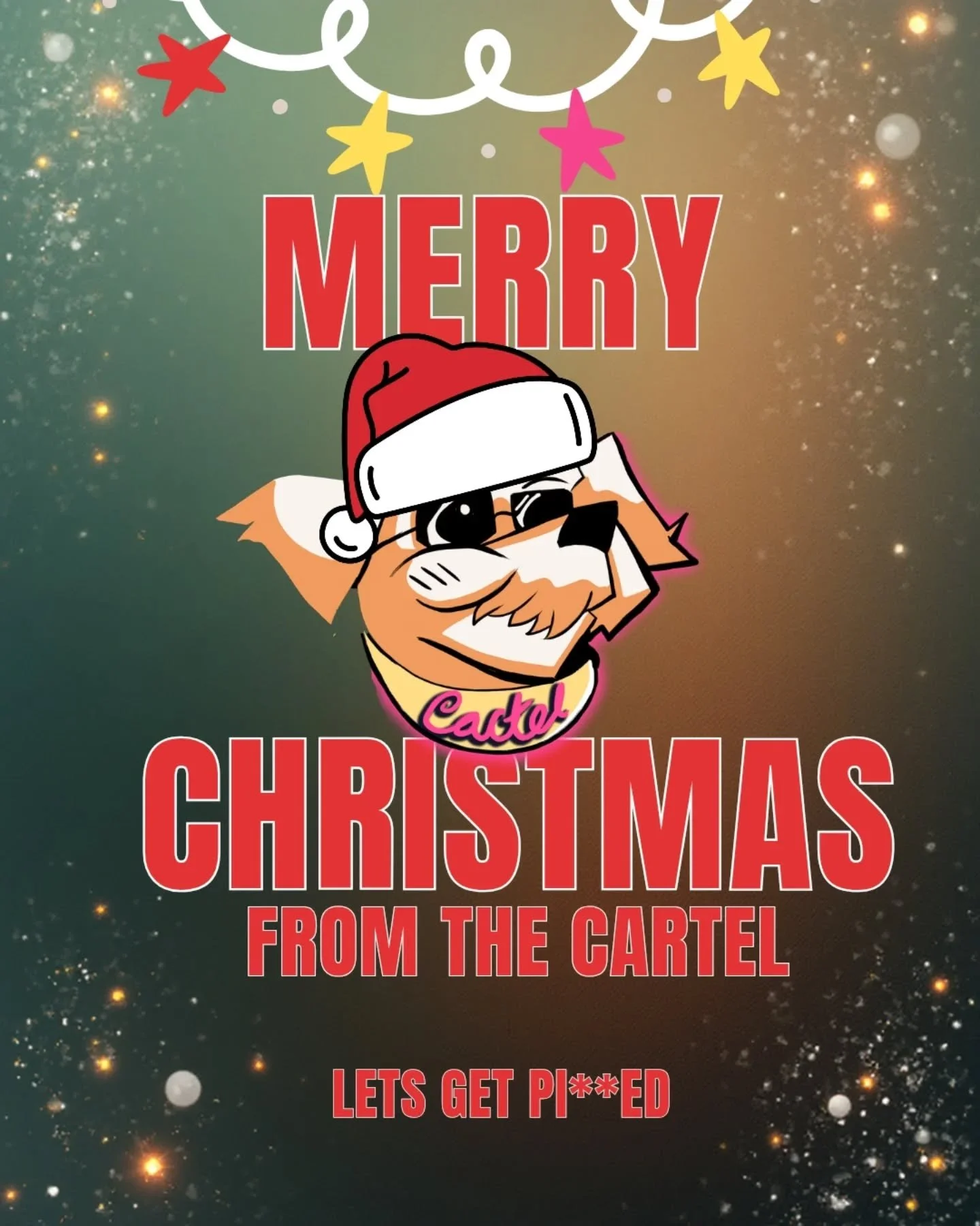 From us to you.... Merry Christmas from The Cartel!
Thank you for all the love and support you've all shown us this year!
Have a good one and get merry! 🍸
Love x