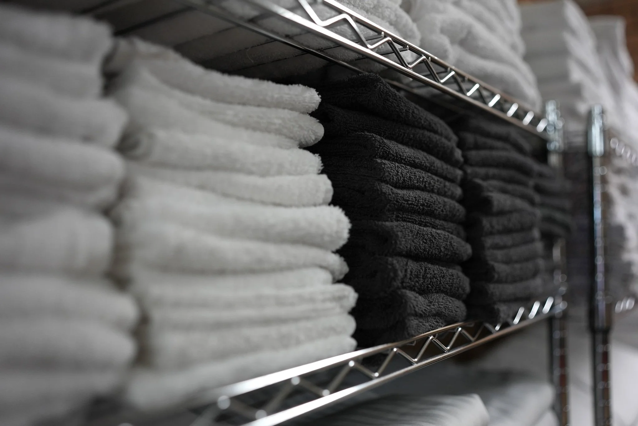 freshly laundered and folded towels