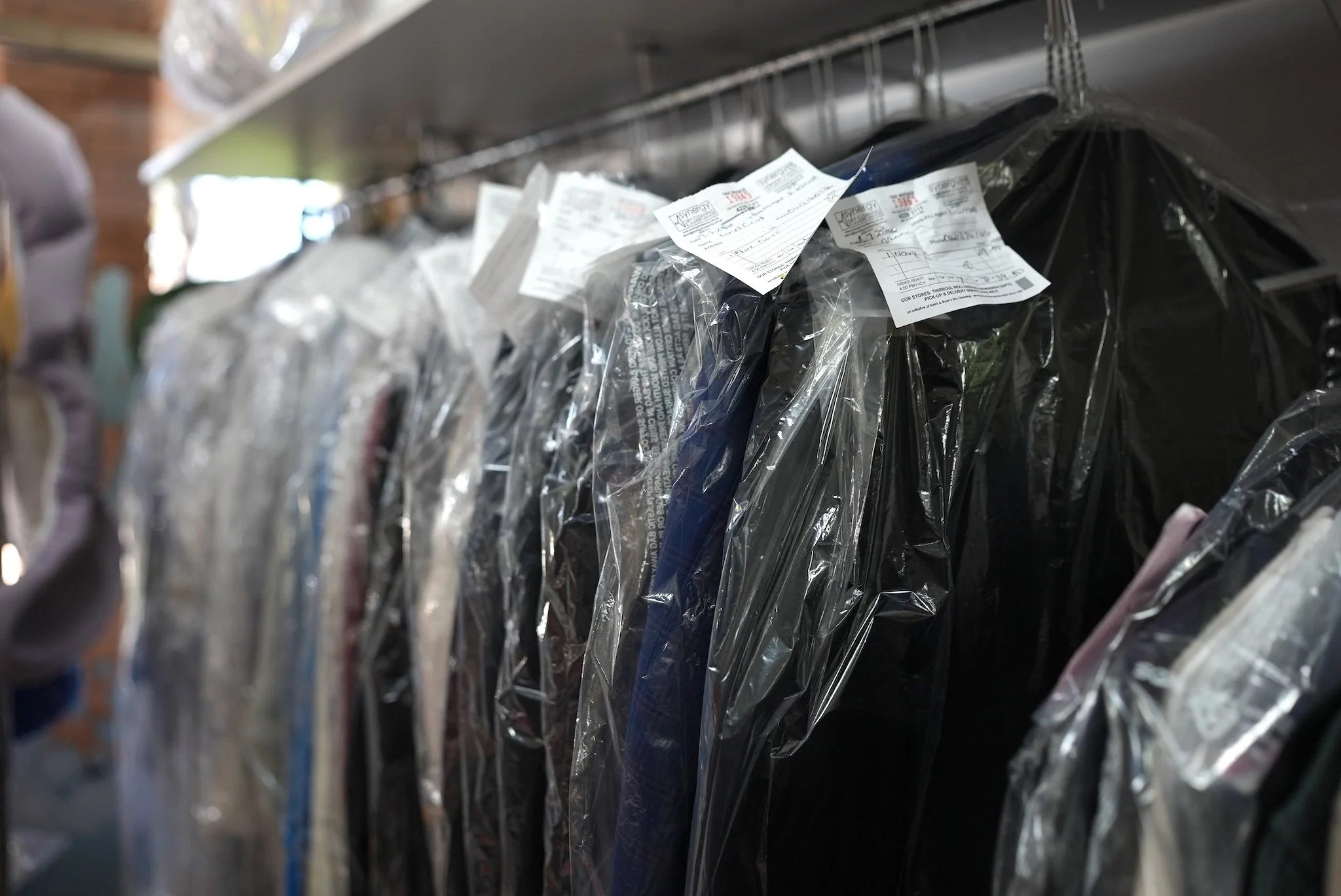 Garments dry cleaned