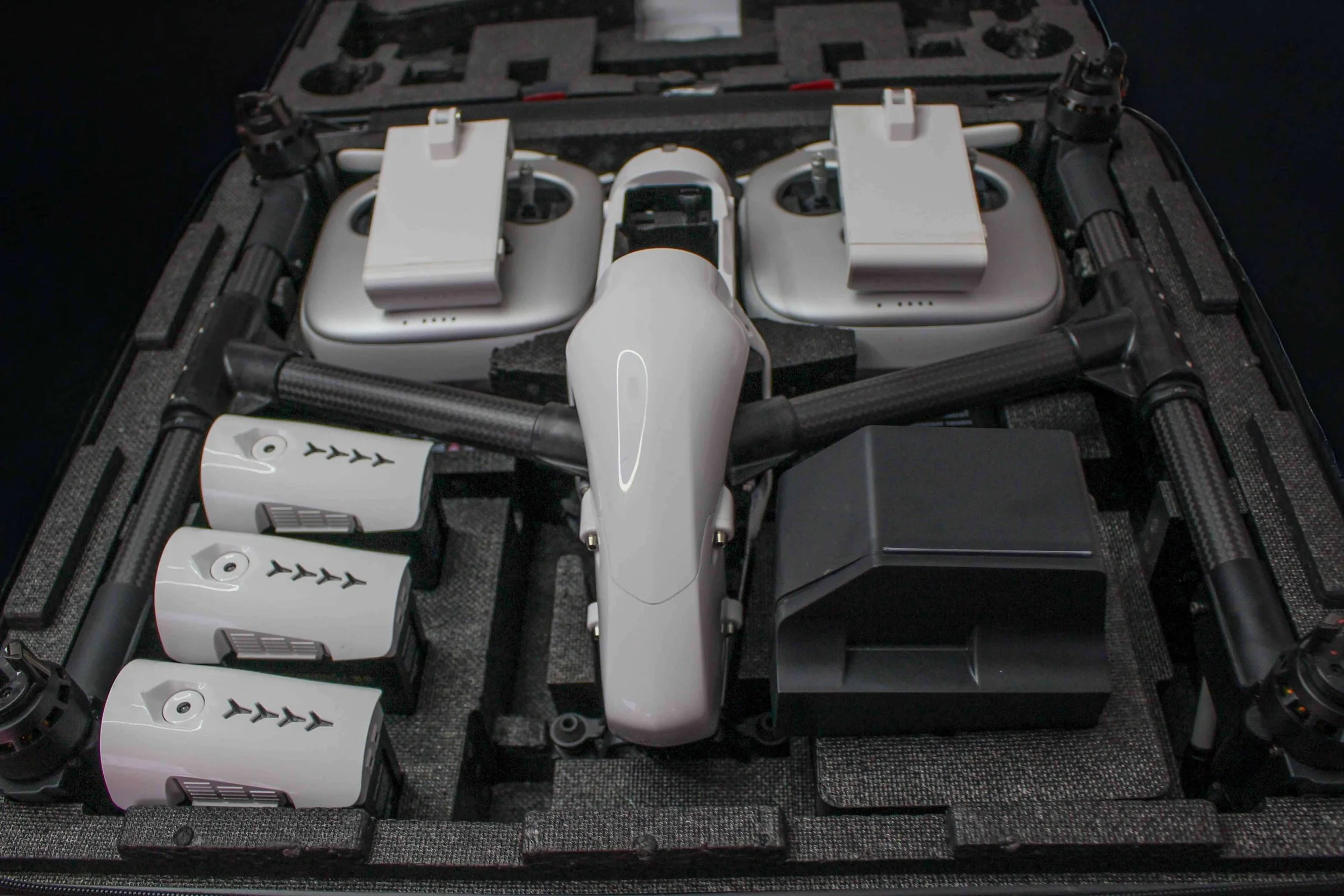 an image of a drone in a custom foam insert with full protection