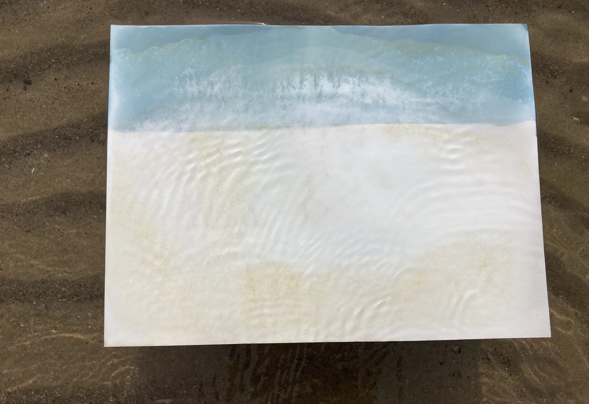 Work in progress - floating in Lake Michigan, Summer (Zoo Beach, Racine, Wisconsin) 2025 - digital photograph