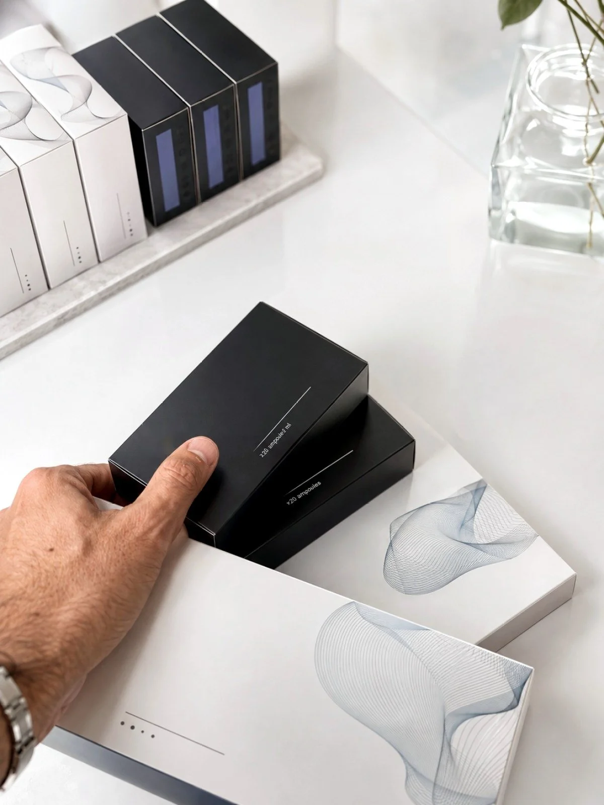 Premium dermocosmetic products prepared for fulfillment at Connection Group