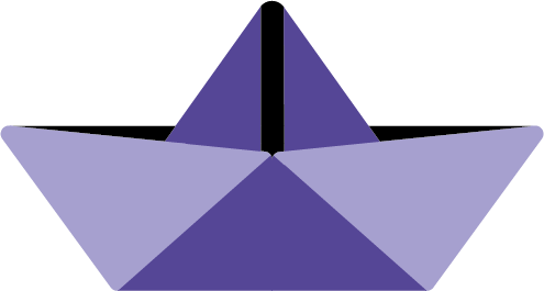 Illustration eines Papierboots