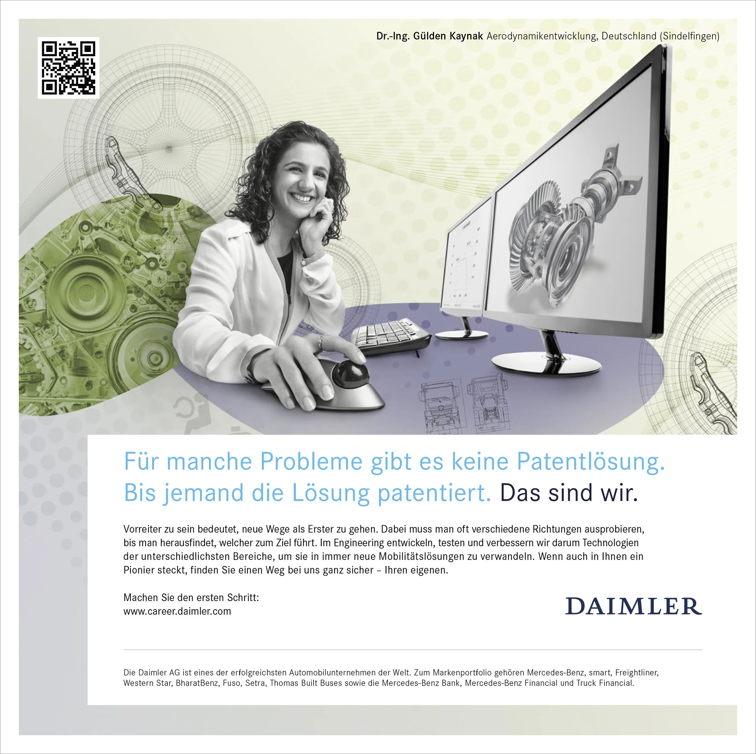 Employer Branding Anzeige mit Collage in Pasteltönen