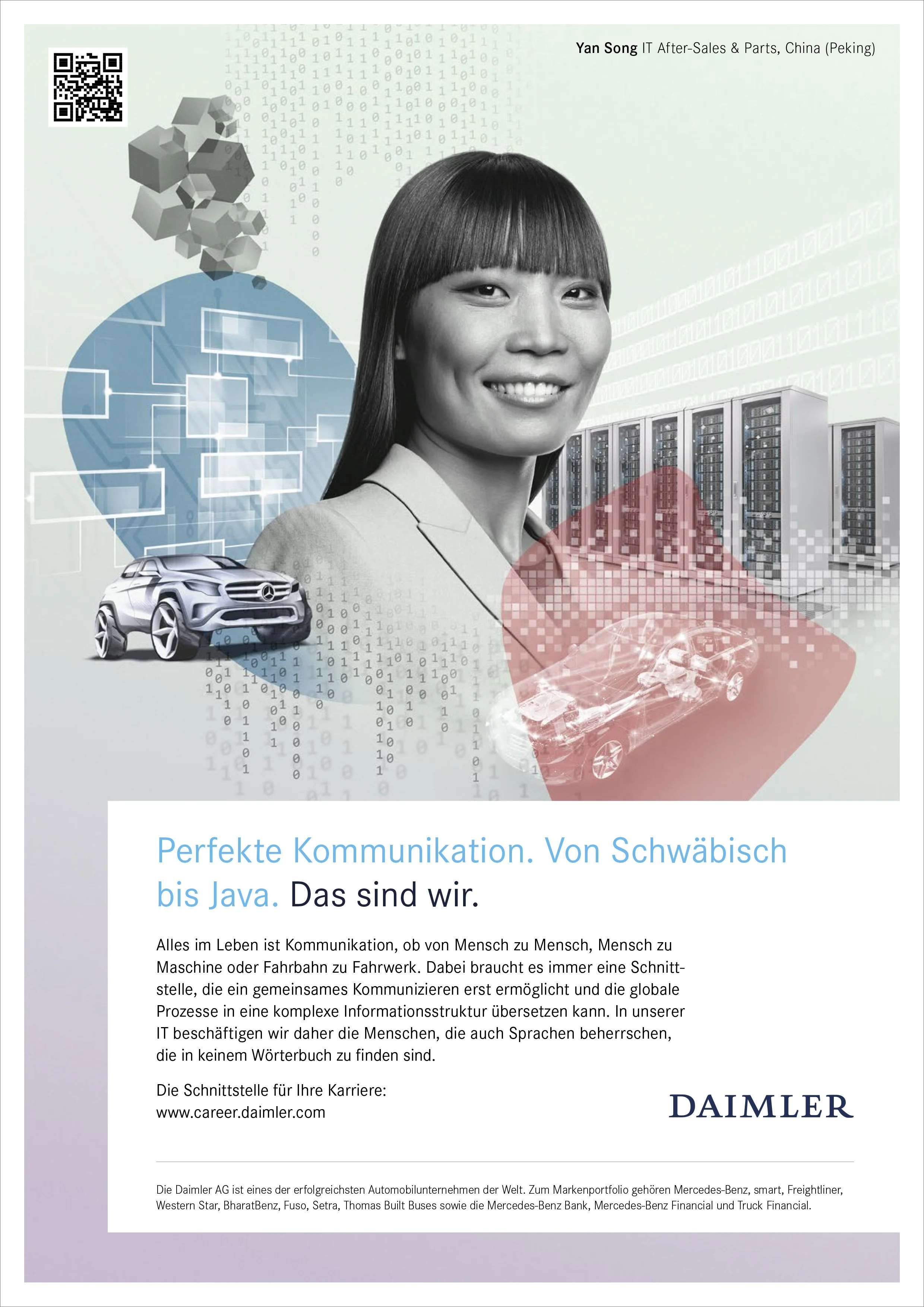 Employer Branding Anzeige mit Collage in Pasteltönen