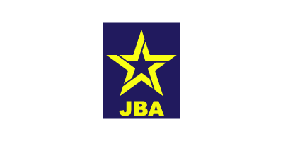 JBA logo with a yellow star and the letters 'JBA' on a blue background.