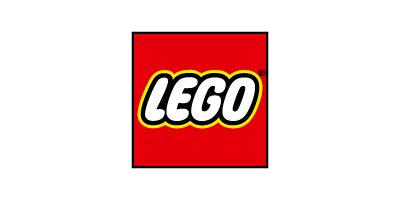 LEGO logo with red background and white text
