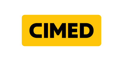 CIMED logo on a black background with a yellow rectangular border.