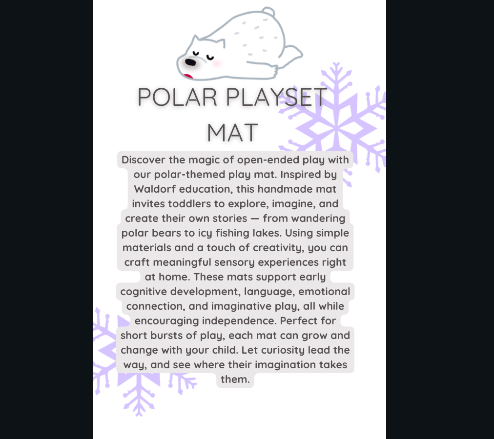 Polar themed play mat