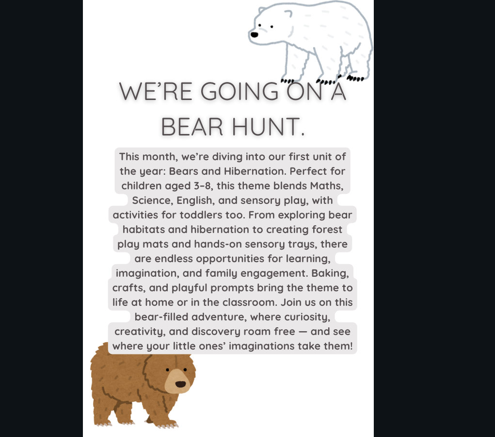 We’re going on a bear hunt.