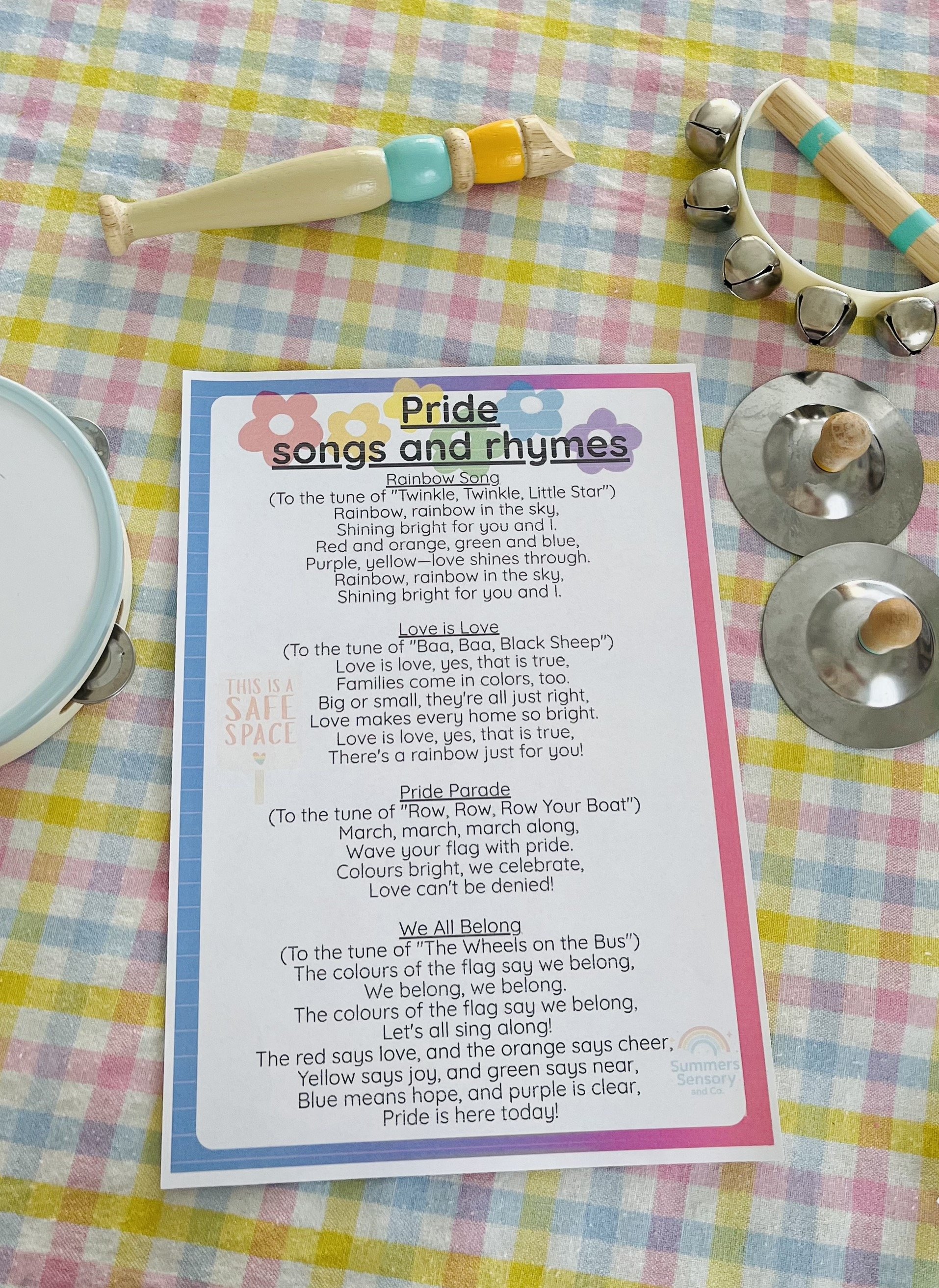 🌈 Pride Nursery Rhymes Poster + Activity Guide