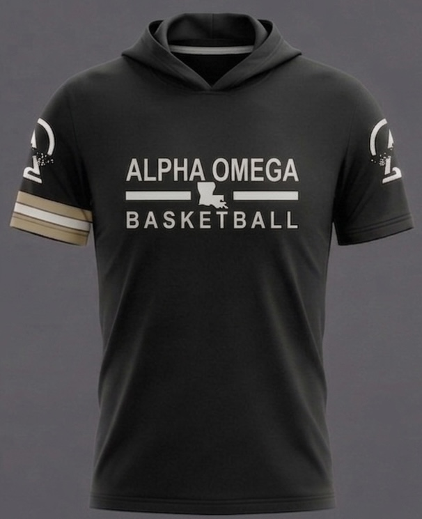 Alpha Omega Hooded Polyester T-Shirt