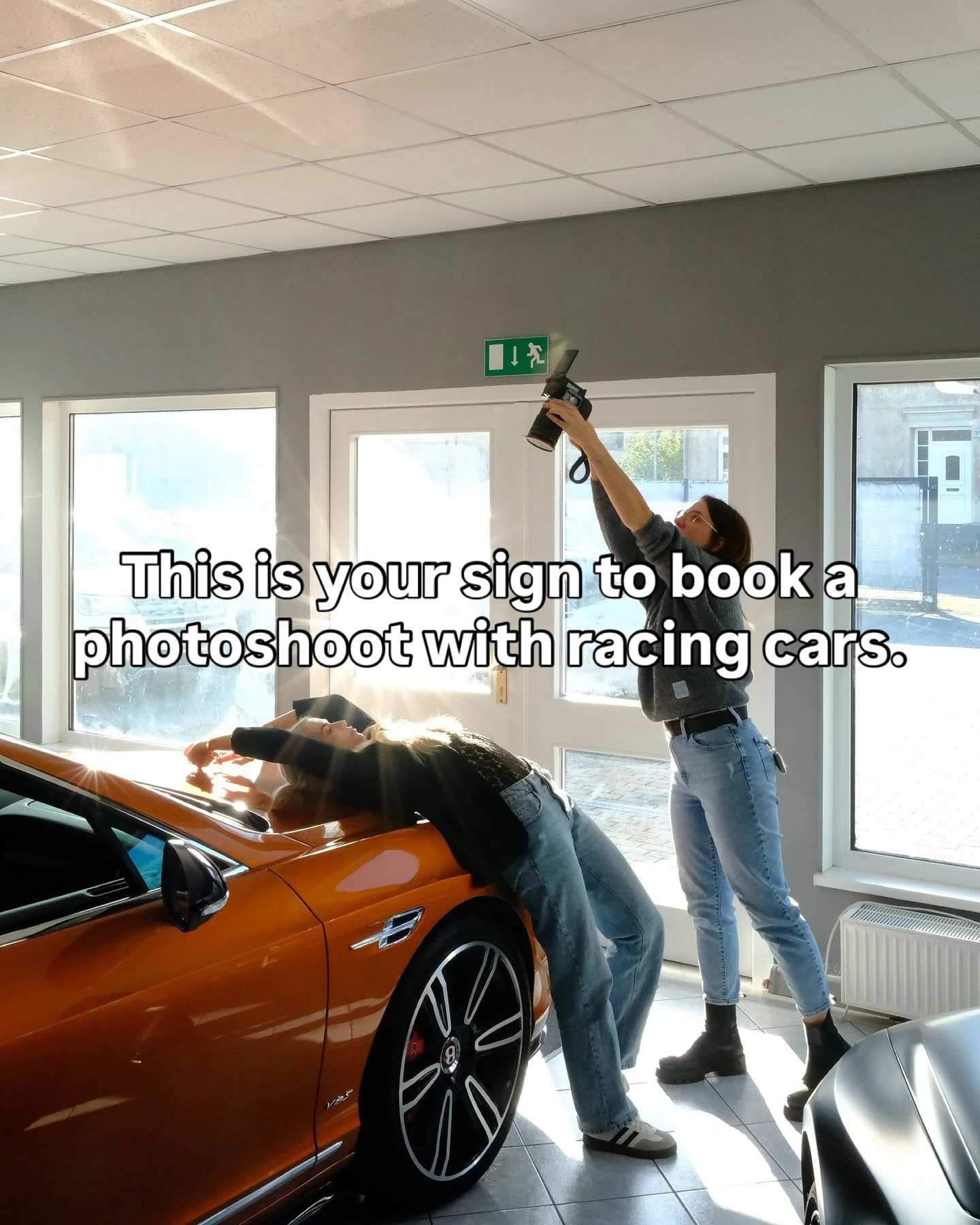 You&lsquo;re interested in a photoshoot with me? This is a sign to book a photoshoot with racing cars! 😍🏁🏎️

I&rsquo;m doing my best to make sure you feel in good hands with me. You don&rsquo;t have a sports car or any car? I&rsquo;m happy to take