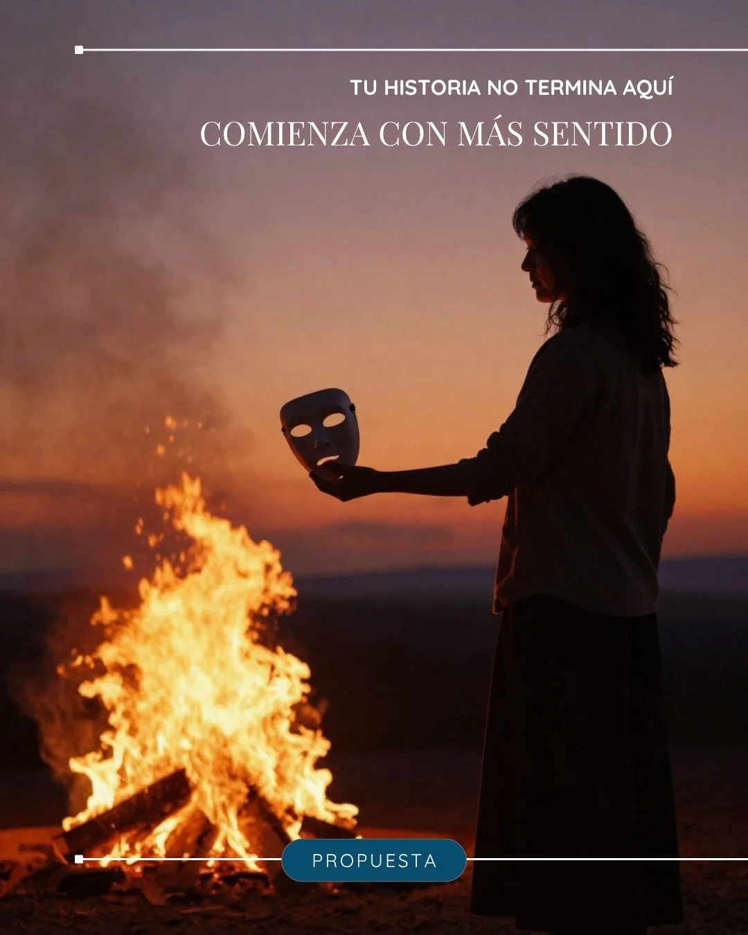 La noche del tercer d&iacute;a nos reunimos alrededor del fuego para hacer un ritual. 🔥✨

Cada persona suelta aquello que no quiere seguir cargando: m&aacute;scaras, creencias, miedos, culpas, exigencias, partes de personajes que un d&iacute;a ayuda