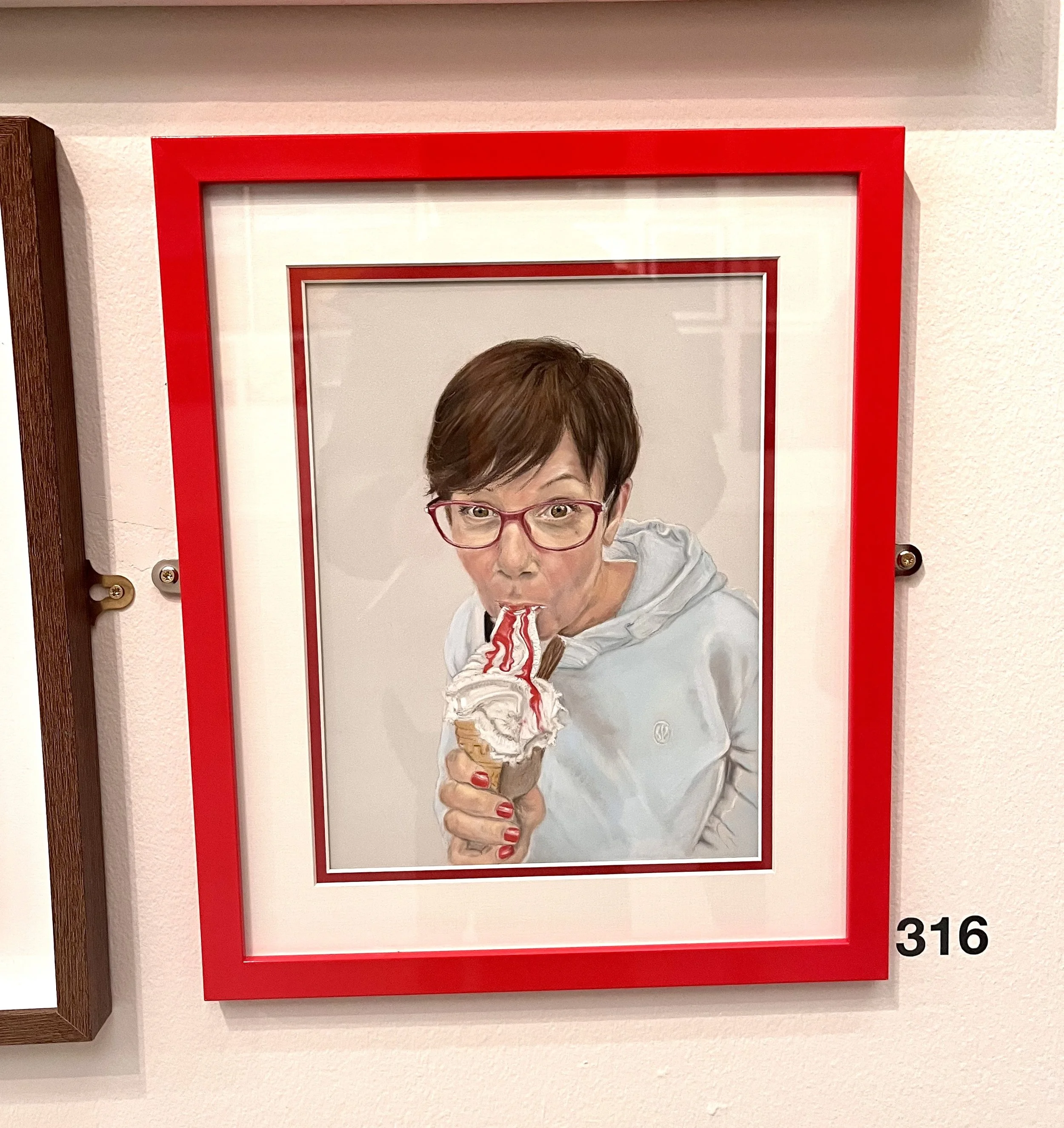 woman eating an ice cream