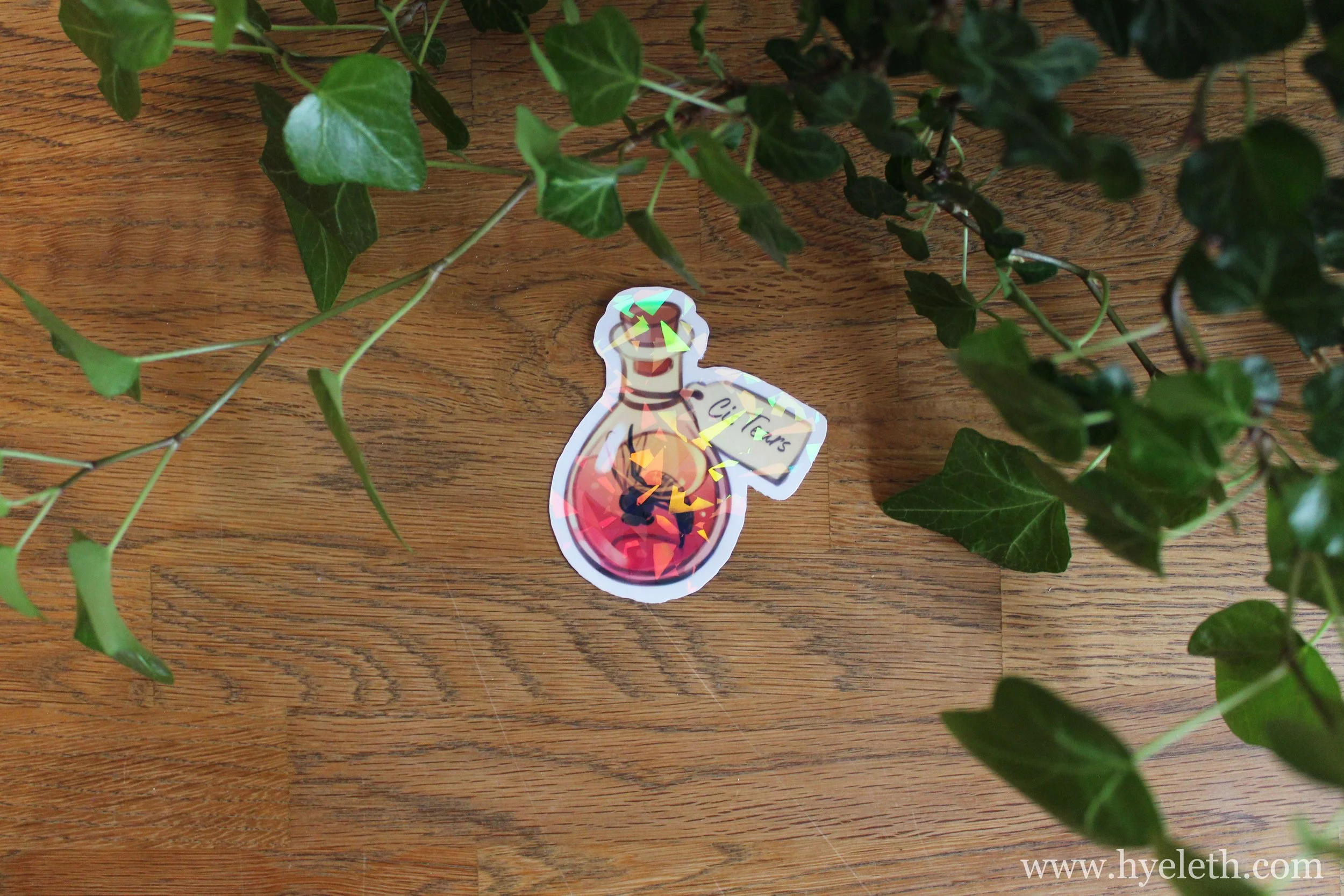 Cis Tears [Poison Bottle] | Holographic Sticker