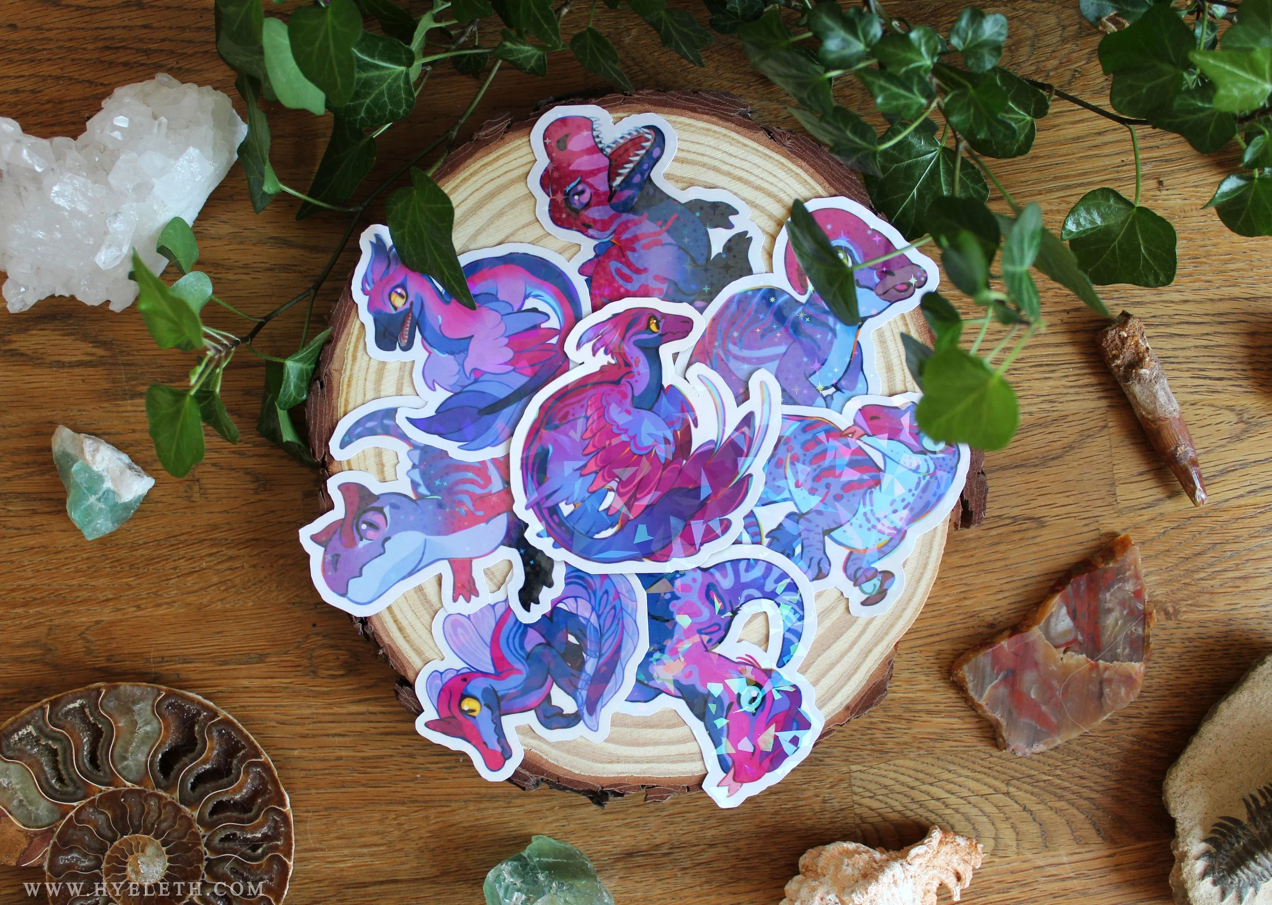🏳️‍🌈Paleo Pride🏳️‍⚧️ Bisexual Pack | Holographic Sticker Bundle