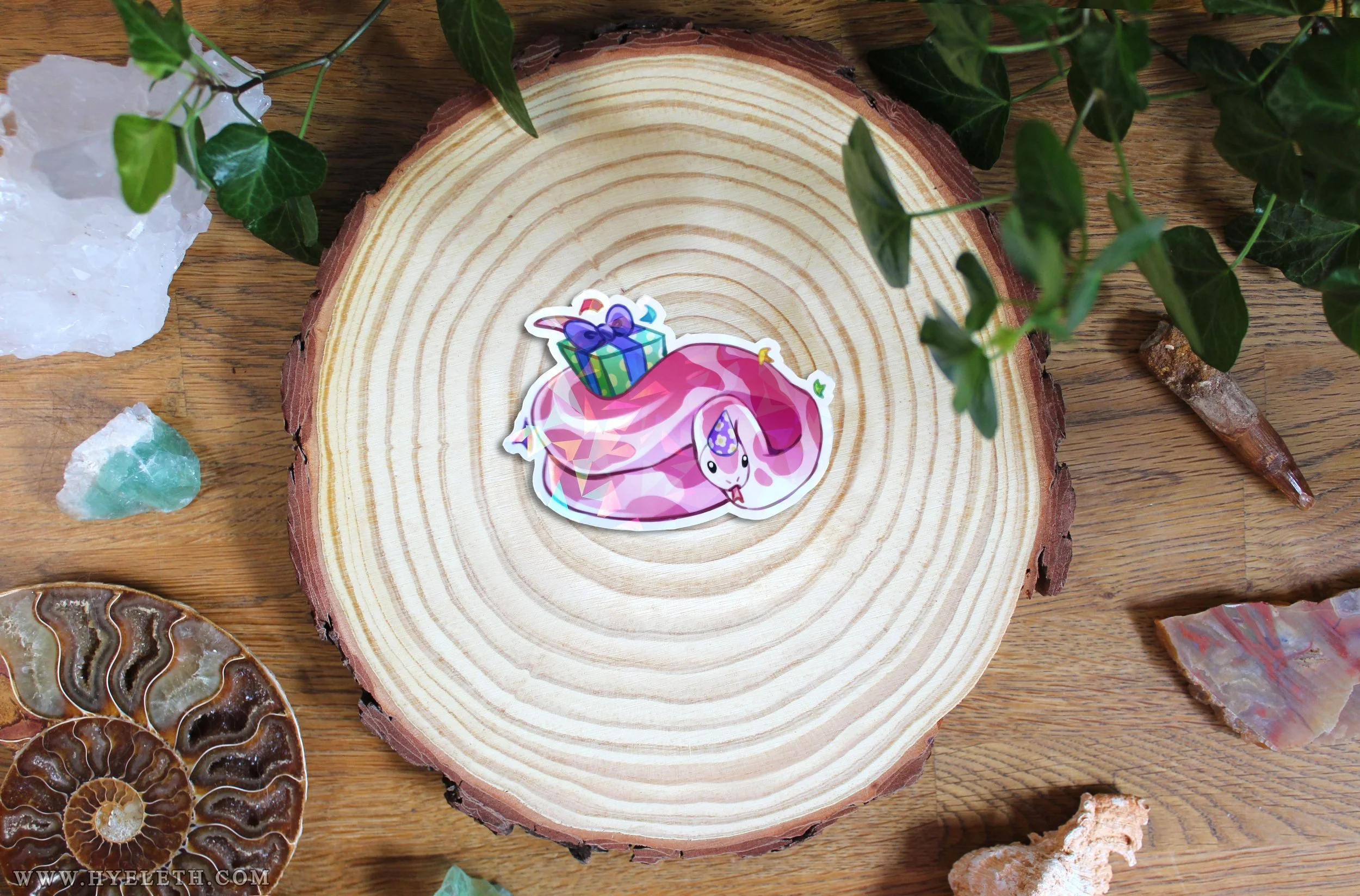 Strawberry Birthday Noodle | Holographic Sticker