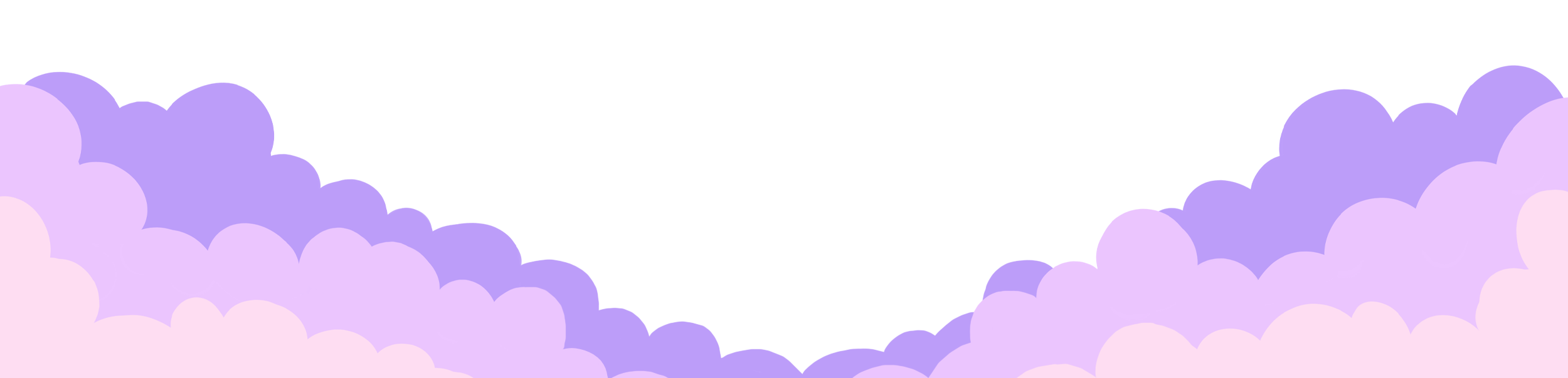 Colorful clouds in shades of purple and pink with a black sky background.