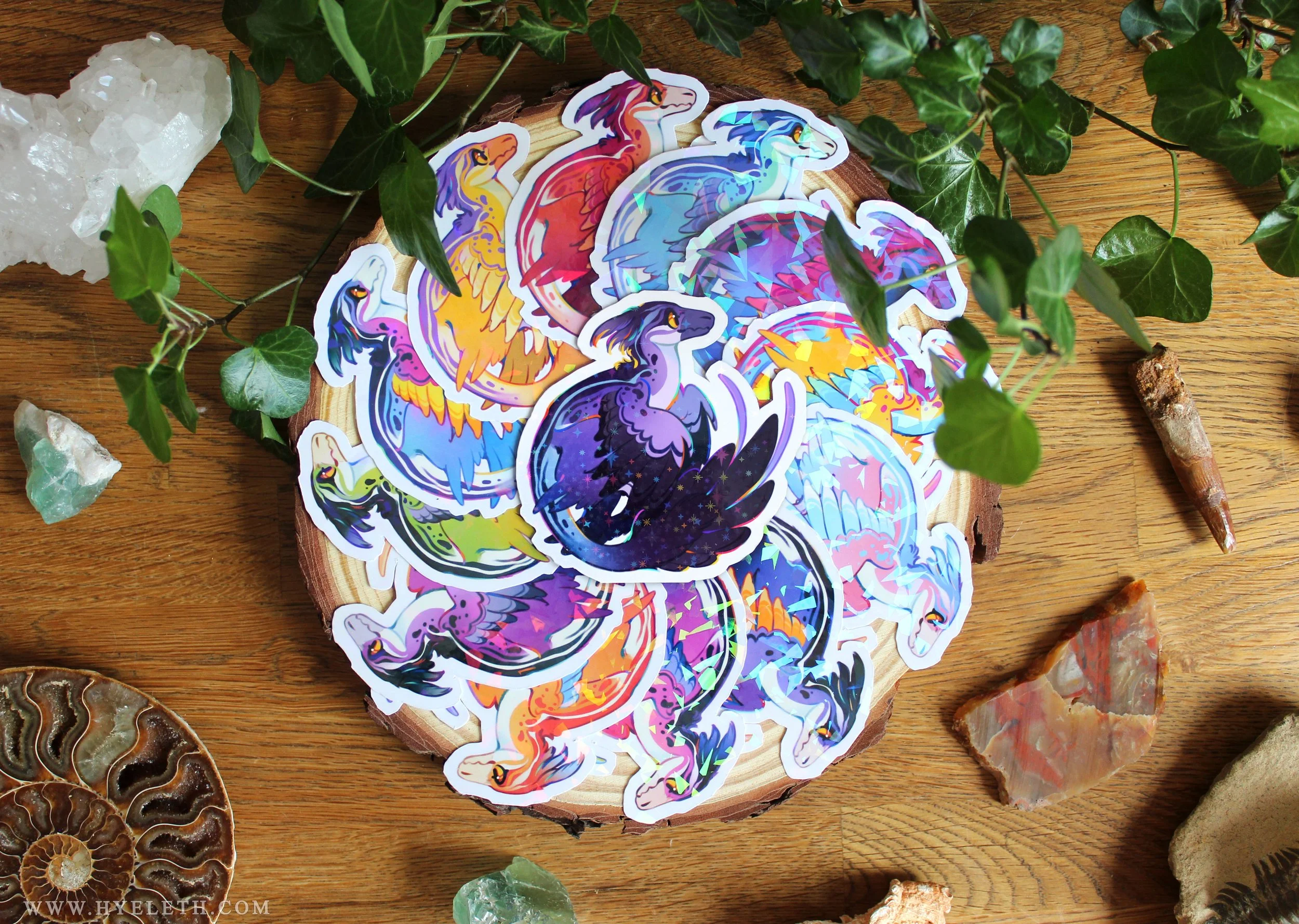 🏳️‍🌈Paleo Pride🏳️‍⚧️ Microraptor | Holographic Sticker